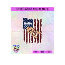 Distressed Flag | Nana with 2 Fist Bumps - Transparent PNG SVG DXF - Silhouette, Cricut, ScanNCut