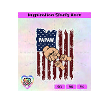 Distressed Flag | Papaw with 2 Fist Bumps - Transparent PNG SVG DXF - Silhouette, Cricut, ScanNCut