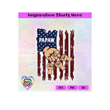 Distressed Flag | Papaw with 3 Fist Bumps - Transparent PNG SVG DXF - Silhouette, Cricut, ScanNCut