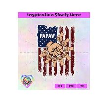 Distressed Flag | Papaw with 8 Fist Bumps - Transparent PNG SVG DXF - Silhouette, Cricut, ScanNCut