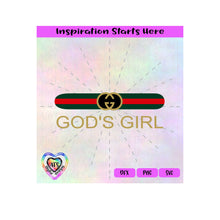 God's Girl | Red and Green Stripes - Transparent PNG SVG DXF - Silhouette, Cricut, ScanNCut