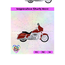 Motorcycle Street Glide - Transparent PNG SVG DXF - Silhouette, Cricut, ScanNCut