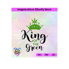 King Of The Green | Crown | Marijuana Leaf  - Transparent PNG, SVG, DXF  - Silhouette, Cricut, Scan N Cut