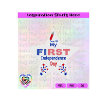 My First Independence Day | Shooting Stars | Fireworks | Stars & Stripes - Transparent PNG SVG  DXF - Silhouette, Cricut, ScanNCut