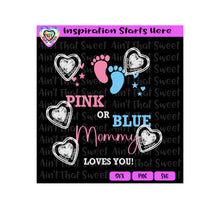 Baby | Pink Or Blue | Mommy Loves You | Daddy Loves You - Transparent PNG SVG DXF - Silhouette, Cricut, Scan N Cut