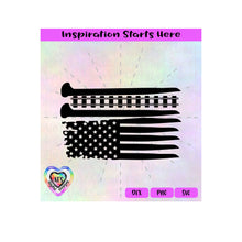Railroad Ties | Track | Stakes | US Flag - Transparent PNG, SVG, DXF - Silhouette, Cricut, Scan N Cut