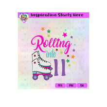 Rolling Into 11 | Roller Skates | Stars - Transparent PNG, SVG, DXF  - Silhouette, Cricut, Scan N Cut