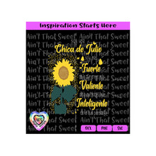 Soy Una Chica De Julio | Soy Mas Fuerte-De Lo Que Crees-Sunflower | Spanish - Transparent PNG SVG  DXF - Silhouette, Cricut, ScanNCut