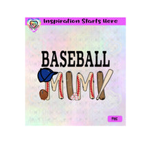 Baseball Mimi | Hat | Bat | Balls - Transparent PNG SVG DXF - Silhouette, Cricut, ScanNCut