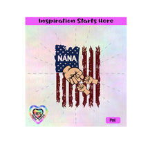 Distressed Flag | Nana with 2 Fist Bumps - Transparent PNG SVG DXF - Silhouette, Cricut, ScanNCut
