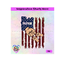 Distressed Flag | Papaw with 2 Fist Bumps - Transparent PNG SVG DXF - Silhouette, Cricut, ScanNCut