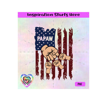 Distressed Flag | Papaw with 3 Fist Bumps - Transparent PNG SVG DXF - Silhouette, Cricut, ScanNCut