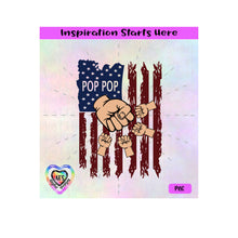 Distressed Flag | PopPop with 4 Fist Bumps - Transparent PNG SVG DXF - Silhouette, Cricut, ScanNCut