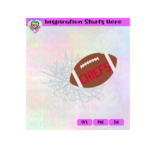 Football Breaking Through - Chiefs (Great For A Decal) - Transparent PNG SVG DXF - Silhouette, Cricut, ScanNCut