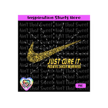 Just Cure It | Pediatric Cancer Awareness | Ribbons | Swish - Transparent PNG SVG DXF - Silhouette, Cricut, Scan N Cut
