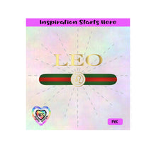 Leo | Horoscope | Red and Green Stripes -  Transparent PNG SVG DXF - Silhouette, Cricut, ScanNCut