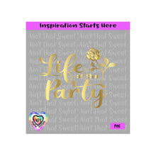 Life Of The Party | Long Stem Rose - Transparent PNG SVG  DXF - Silhouette, Cricut, ScanNCut