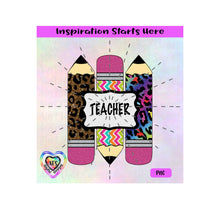 Pencils | Teacher | Label | Back to School - Transparent PNG SVG DXF - Silhouette, Cricut, ScanNCut