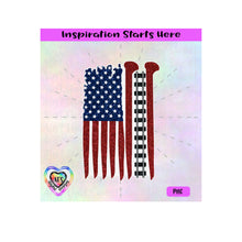 Railroad Ties | Track | Stakes | US Flag | Colors | With Background - Transparent PNG, SVG, DXF - Silhouette, Cricut, Scan N Cut