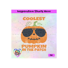 Coolest Pumpkin In The Patch | Sunglasses - Transparent PNG SVG DXF - Silhouette, Cricut, ScanNCut